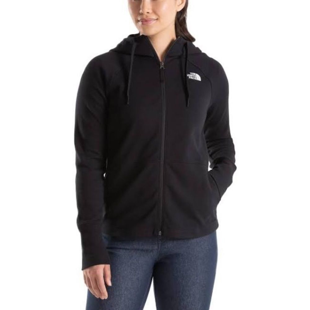 The North Face Women's Black Fleece Full Zip Long Sleeve Hooded Jacket Size S